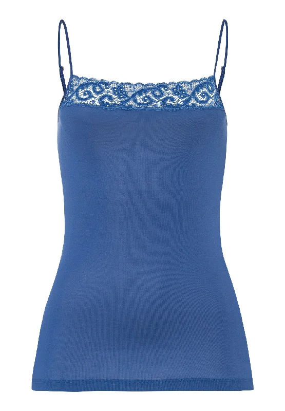 Sale For Women Moments Lace Trim Cotton Camisole | True Navy 71484-2604