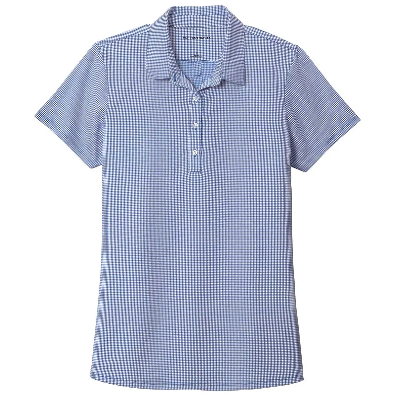 Women's Formal Clothes Port Authority Women's True Royal/White Gingham Polo