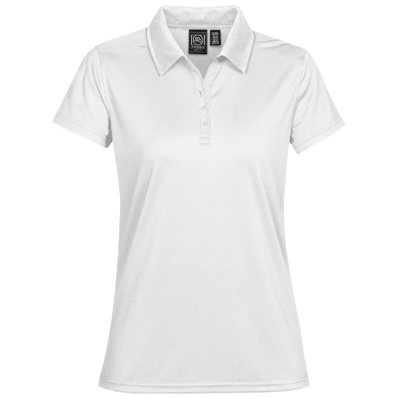 Boutique Styles Stormtech Women's White Eclipse H2X-Dry Pique Polo