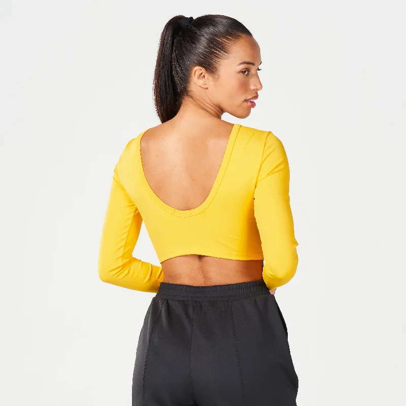 Minimalist Style Warrior Crop Top 2.0 - Sun Yellow