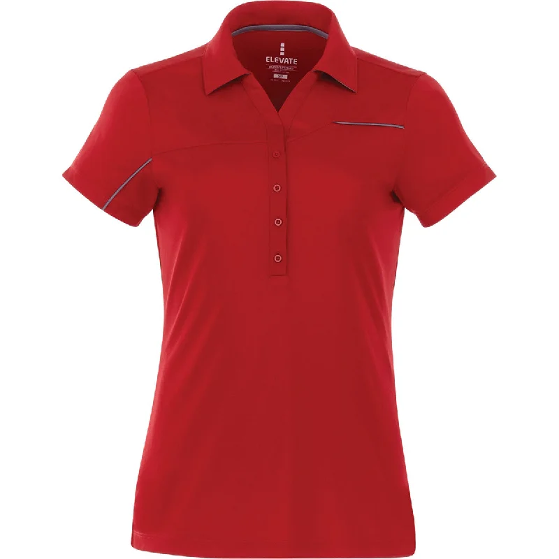 Clothes Woman Elevate Women's Team Red/Steel Grey Wilcox Short Sleeve Polo