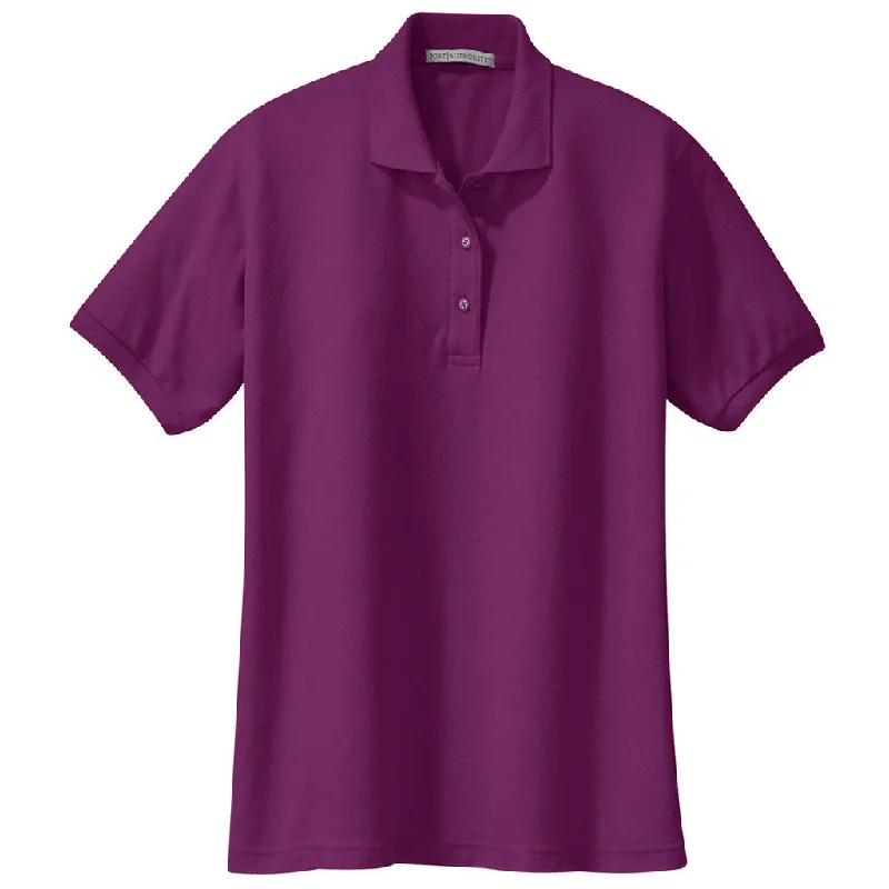 Women's Clothing for Every Occasion Port Authority Women's Deep Berry Silk Touch Polo