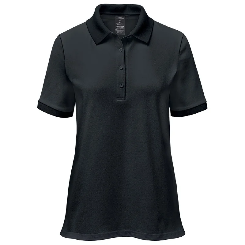 Modern Women's Apparel Stormtech Women's Black Ferrera Short Sleeve Polo