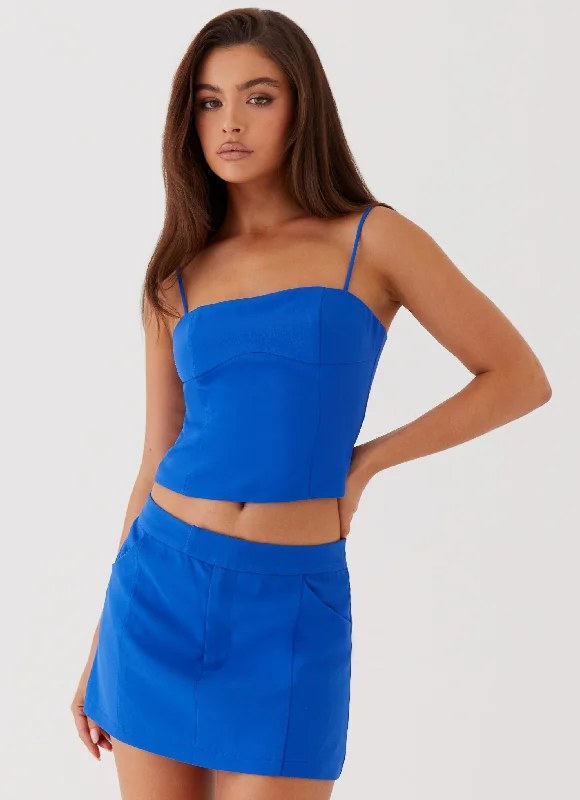 Women's Apparel And Garments Eliana Crop Top - Cobalt