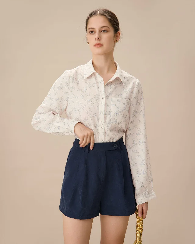 Chic & Cozy Apparel Beige Jacquard Pocket Shirt