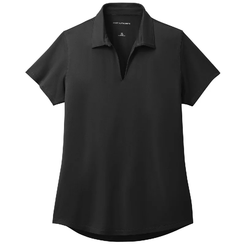 Timeless Women's Garments Port Authority Women's Black City Stretch Polo