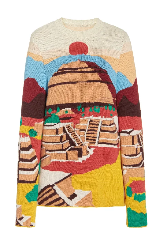 Online Boutique Clothing Ines Knit Sweater in Teotihuan Cashmere