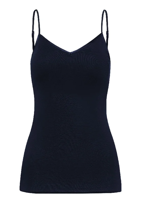 Best Online Clothing Boutiques Cotton Seamless Padded Cotton Camisole | Deep Navy 71605-1610