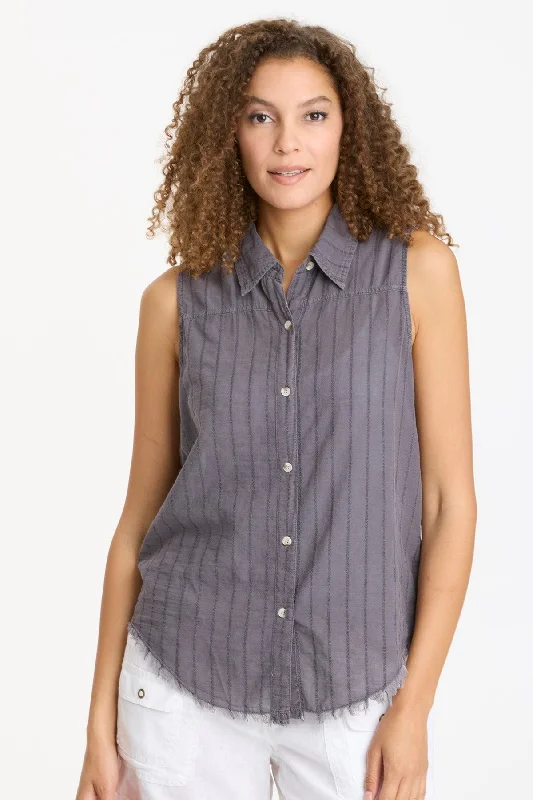 Unique Women's Fashion Pieces Striped Otto Top