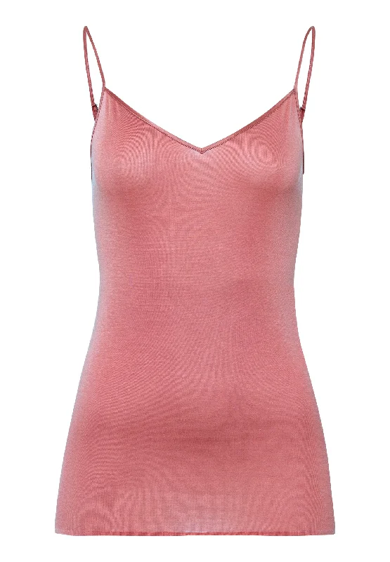 Shop Ladies Clothes Cotton Seamless V-Neck Cotton Camisole | Sweet Pepper 71601-2408