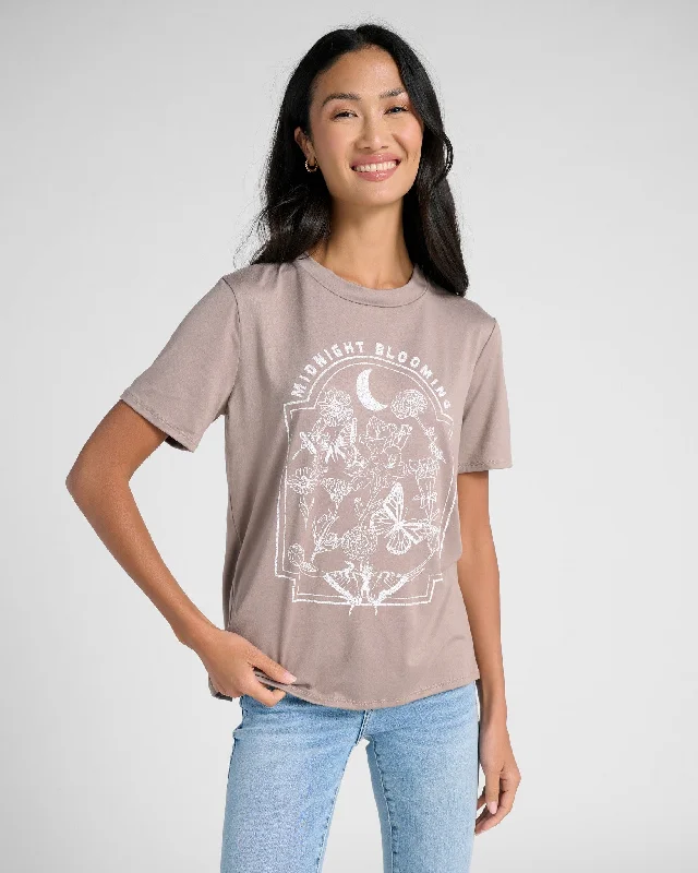 Women's Formal Clothes Midnight Blooming Graphic Tee