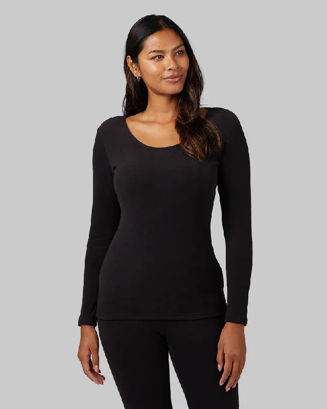 Imeless Style WOMEN'S HEAVYWEIGHT FLEECE BASELAYER SCOOP TOP