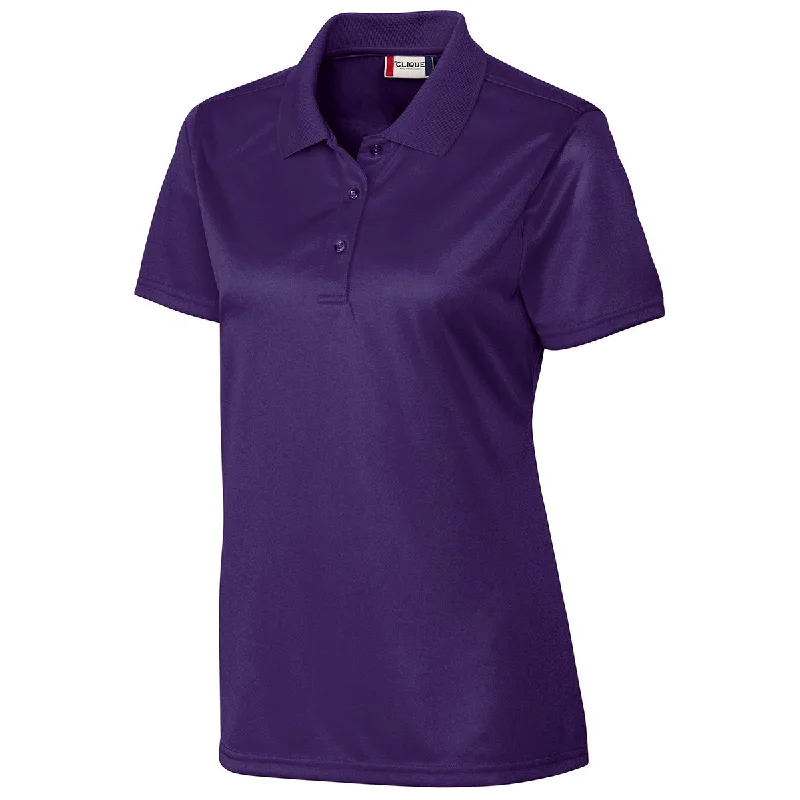 Women's Activewear Apparel Clique Women's College Purple Malmo Snag Proof Polo