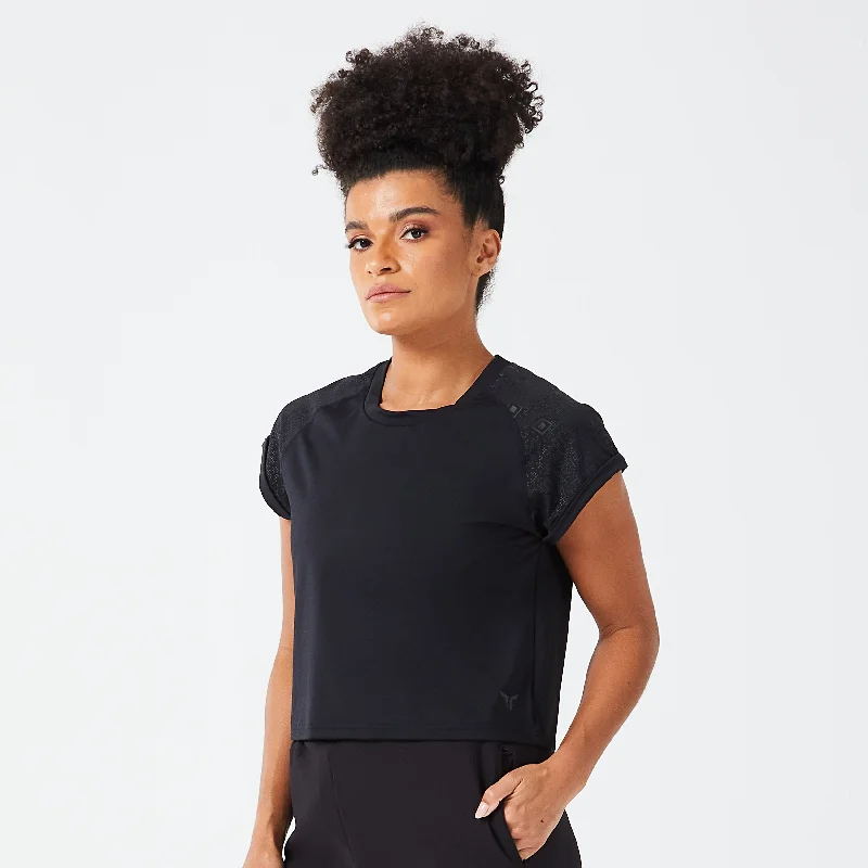 Relaxed Fashion Code Boxy Tee - Black