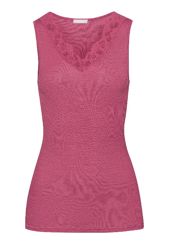 Flash Sale Or Flash Sales Woolen Lace Fine Ribbed Wool And Silk Tank Top | Rose Wine 70912-2414