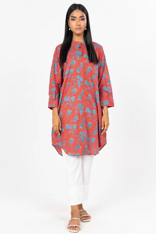 Women's Trendy Casual Outfit Stitched - Printed Cambric Kurti