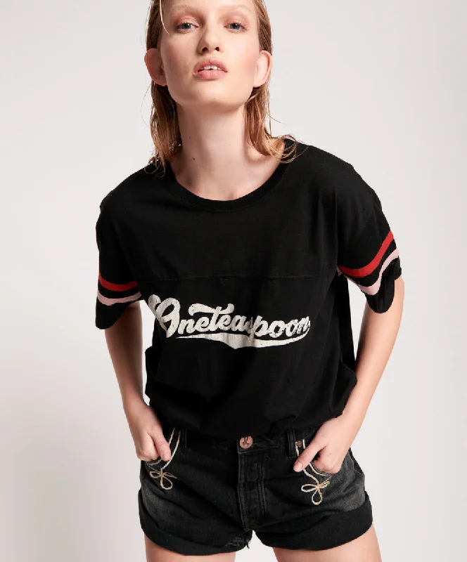 Vibrant Femme Fashion ONETEASPOON LOGO SPORTS TEE