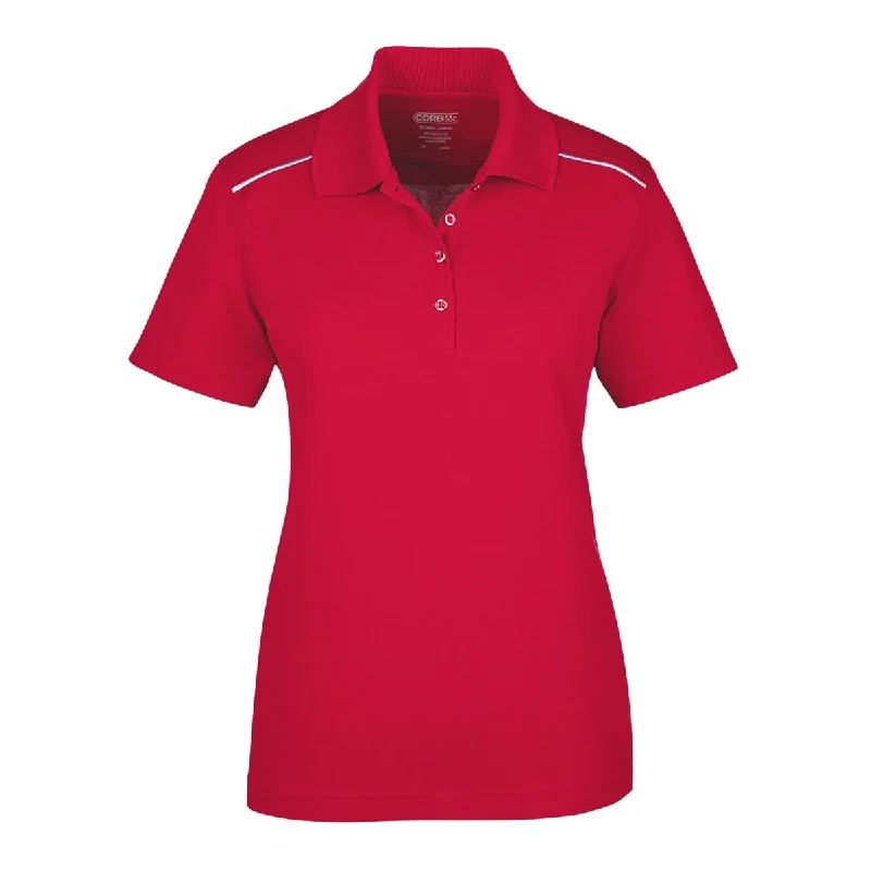 Women's Clothing Brands Core 365 Women's Classic Red Radiant Performance Pique Polo