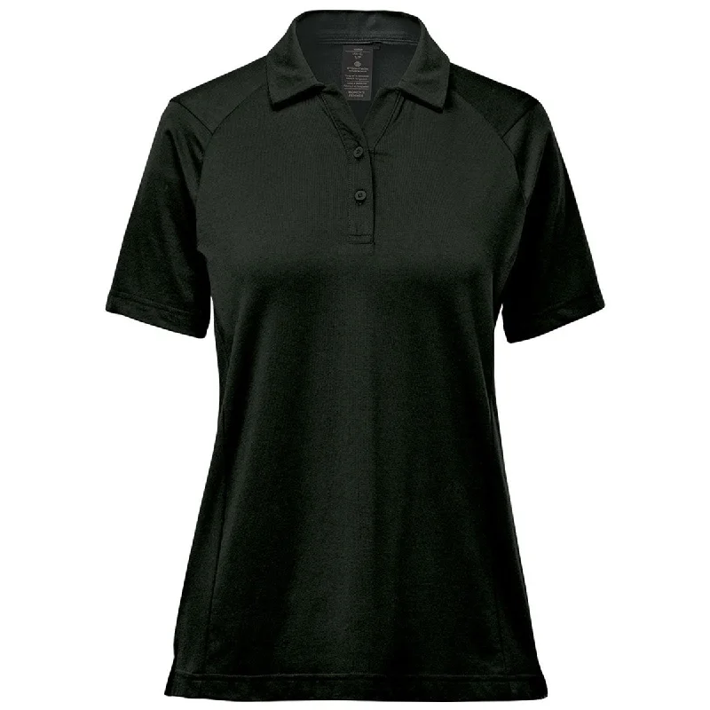 Women's Classic Outfit Stormtech Women's Black Oasis Short Sleeve Polo