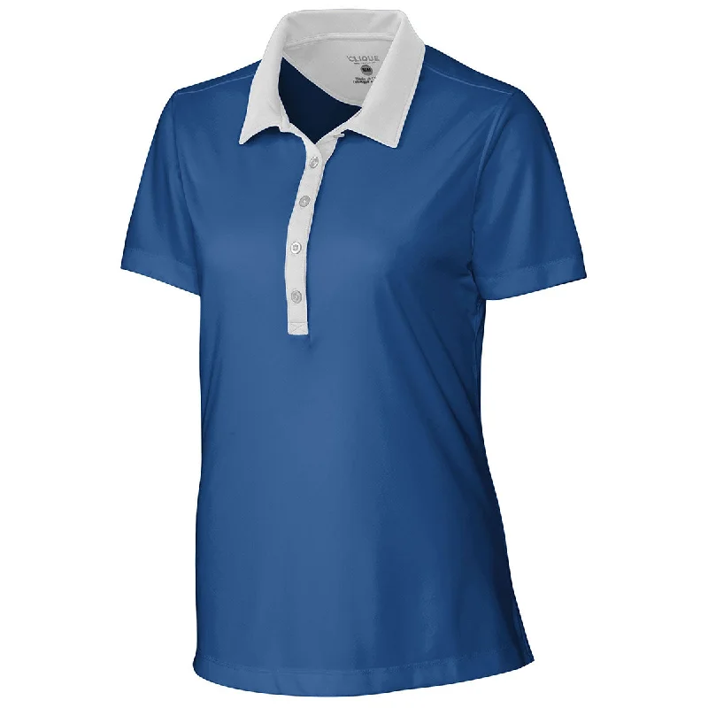 Women's Chic Apparel Clique Women's Sea Blue/White Parma Colorblock Polo