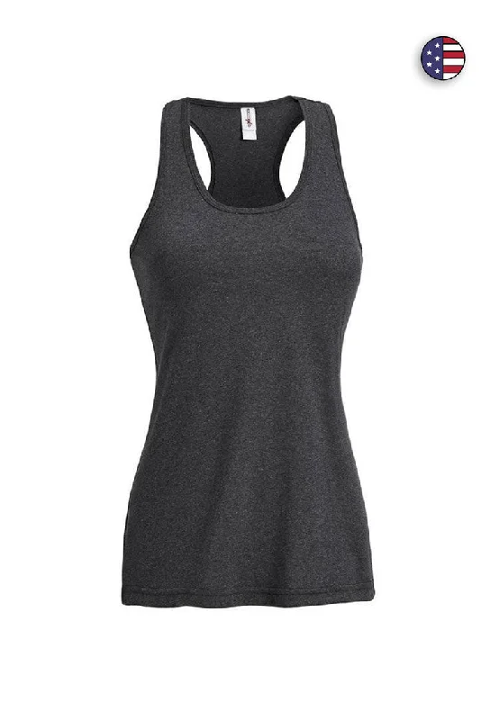 Eclectic Fashion AA227 Performance Heather Racerback Tank