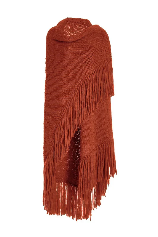 Best Online Clothing Boutiques Lauren Knit Wrap in Copper Welfat Cashmere