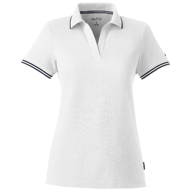 Women's Fashionable Attire For Work Nautica Women's White Deck Polo