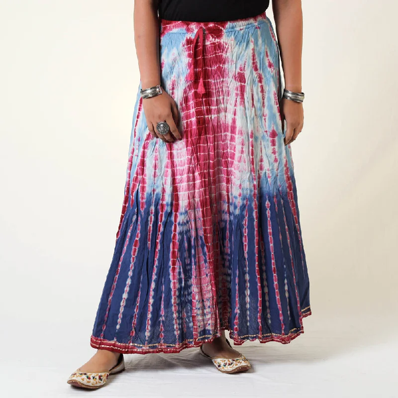 Boutique Styles Multicolor - Shibori Tie-Dye Cotton Long Skirt