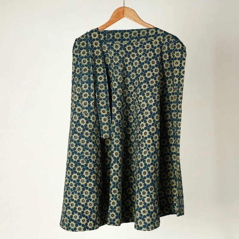 Women's Trendy Garments Blue - Ajrakh Block Printed Cotton Wrap Around Skirt