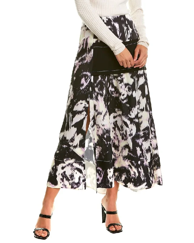 Laid-Back Elegance 3.1 Phillip Lim Abstract Midi Skirt