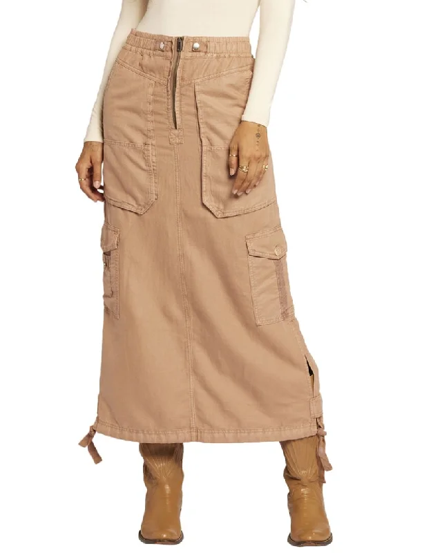 Women's Trendy Clothes Current/Elliott The Article Linen-Blend Midi Skirt