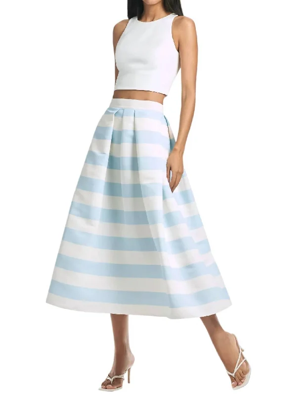 Plus-Size Women's Garments Leighton Skirt In Sailor Stripe