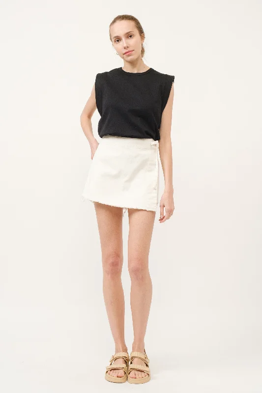 Charming Women's Garments Off White Skort