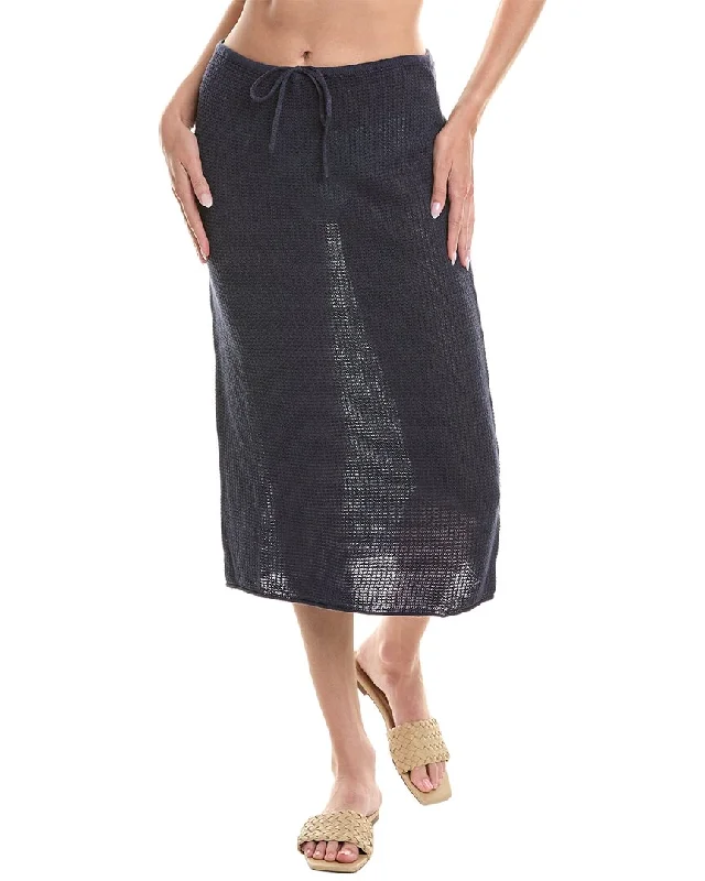 Women's Timeless Attire Onia Linen Knit Low Rise Midi Skirt