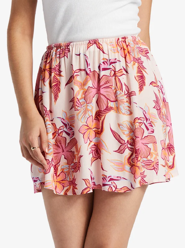 Classic Women's Fashion Para Paradise Drawstring Mini Skirt - Pale Dogwood Kartofeel Tropica