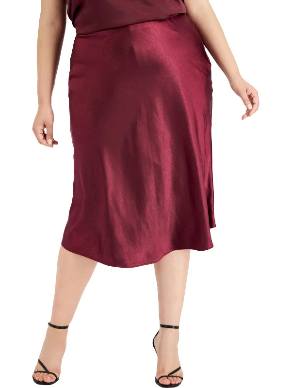 Women's Outfit For The Office Plus Womens Satin Calf Midi Skirt