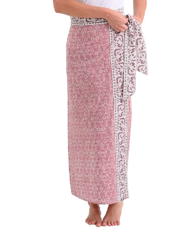 Big Savings Pomegranate Wrap Skirt