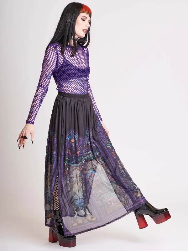 Women's Apparel Stained Glass Maxi Skirt