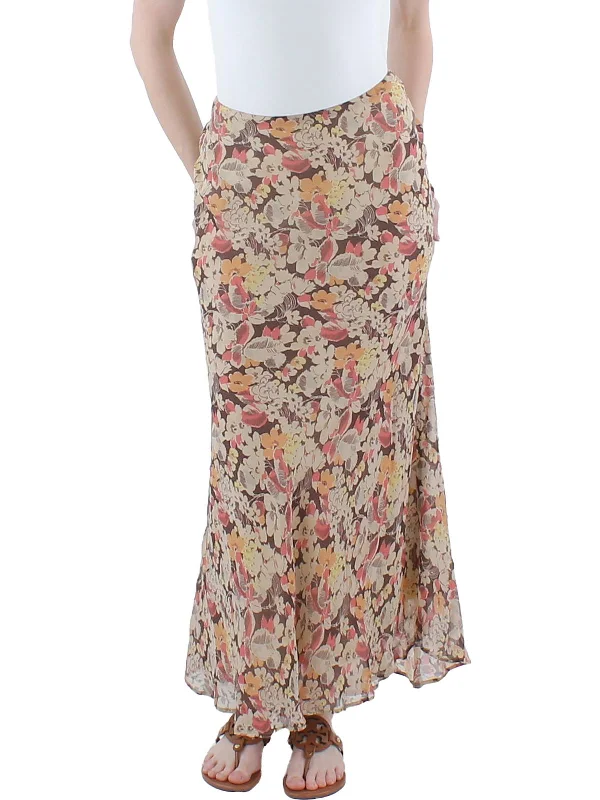 Flash Sales Today Womens Floral Print Maxi Skirt