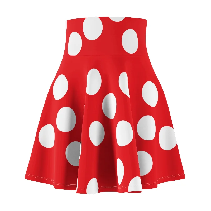 Big Sale Event Women's Red Skirt whith White Dots