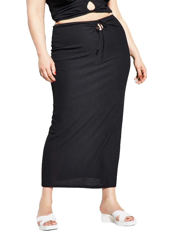 Easygoing Women's Style Womens Tie Front Long Maxi Skirt