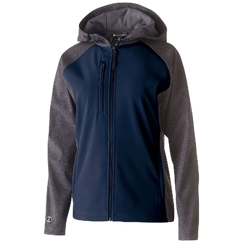 Women's Comfy Loungewear Outfit Holloway Women's Carbon Print/Navy Raider Softshell Jacket