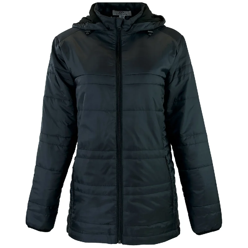 Casual Women's Clothing Online Vantage Women's Black Onyx K2 Quilted Puffer Jacket