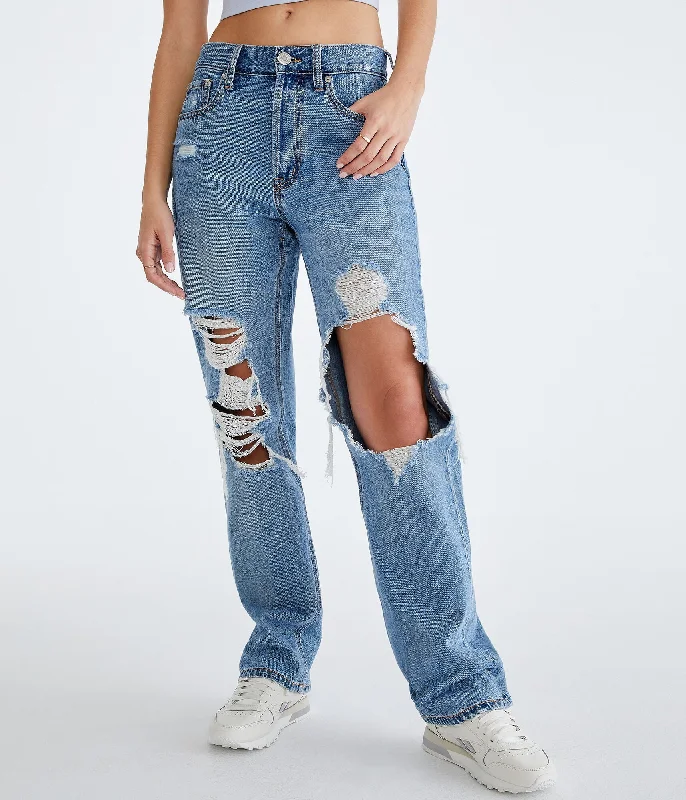 Boutique Dress Online Aeropostale Women's '90S Super High-Rise Baggy Jean