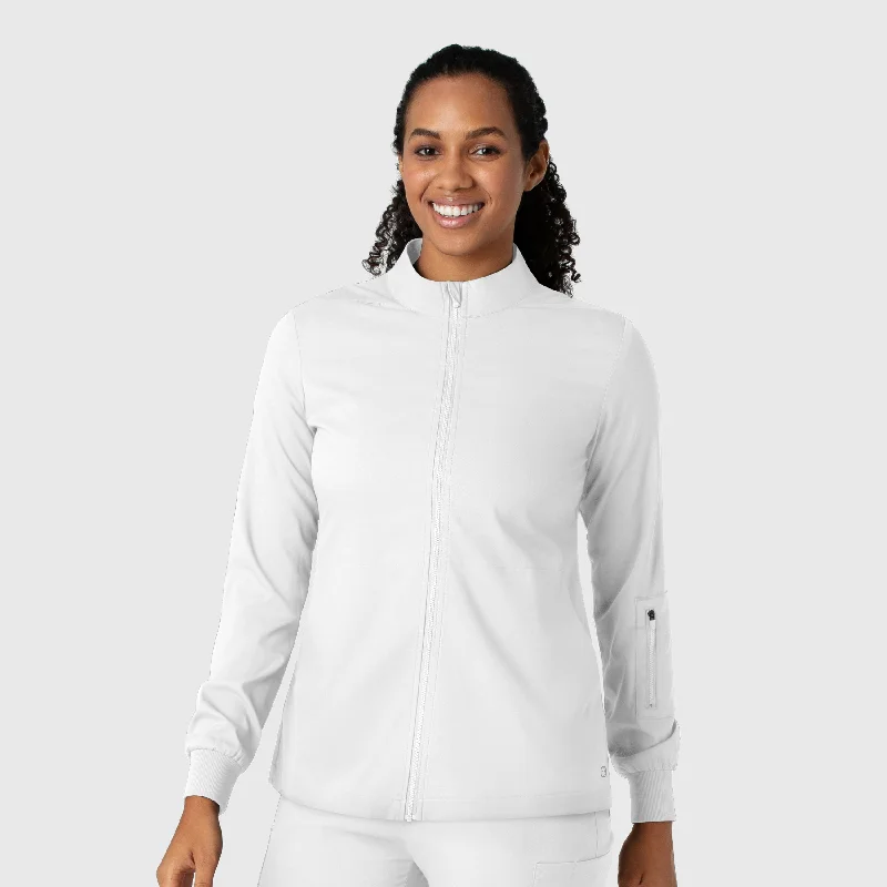 Women's Resort Garments Boundless Women's Warm Up Scrub Jacket - White