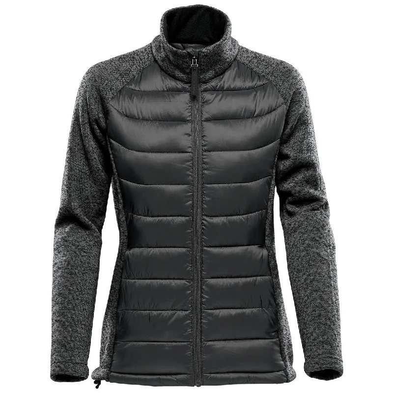 Women's Travel Apparel Stormtech Women's Black/Dolphin Heather Narvik Hybrid Jacket