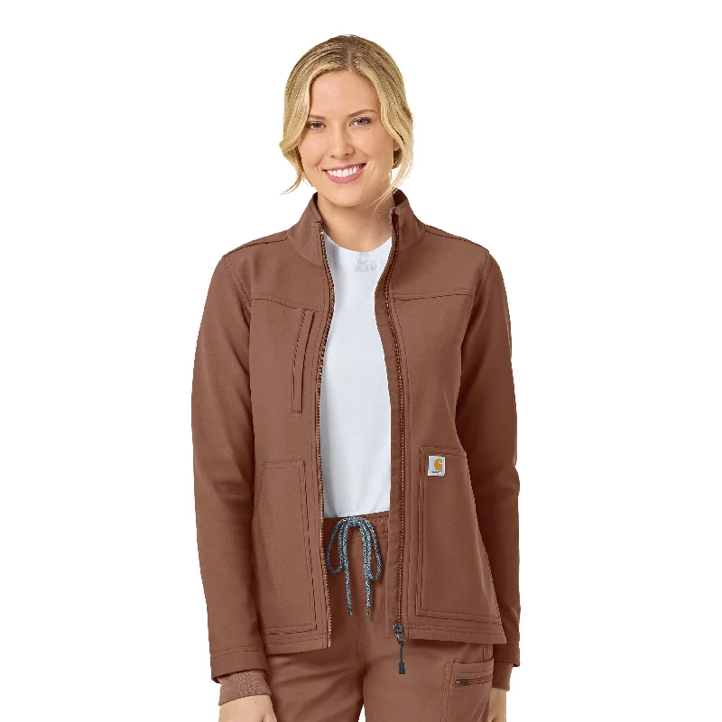 Women's Trendy Activewear Apparel Carhartt Rugged Flex Women's Bonded Fleece Jacket - Nutmeg