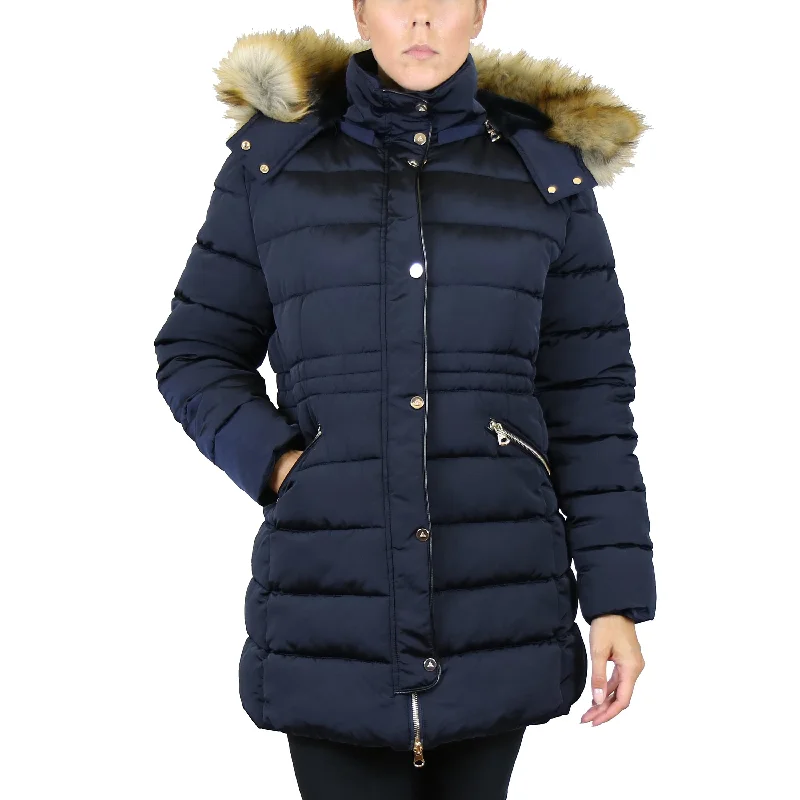 Women's Casual Dresses Women's Heavyweight Parka Jacket with Detachable Faux Fur Hood