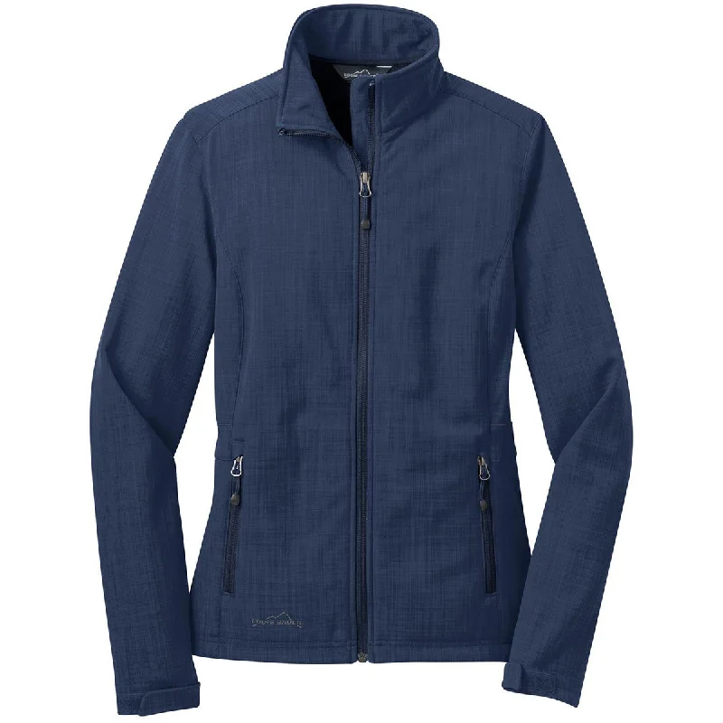 Women's Contemporary Apparel Eddie Bauer Women's Blue Shaded Crosshatch Softshell Jacket