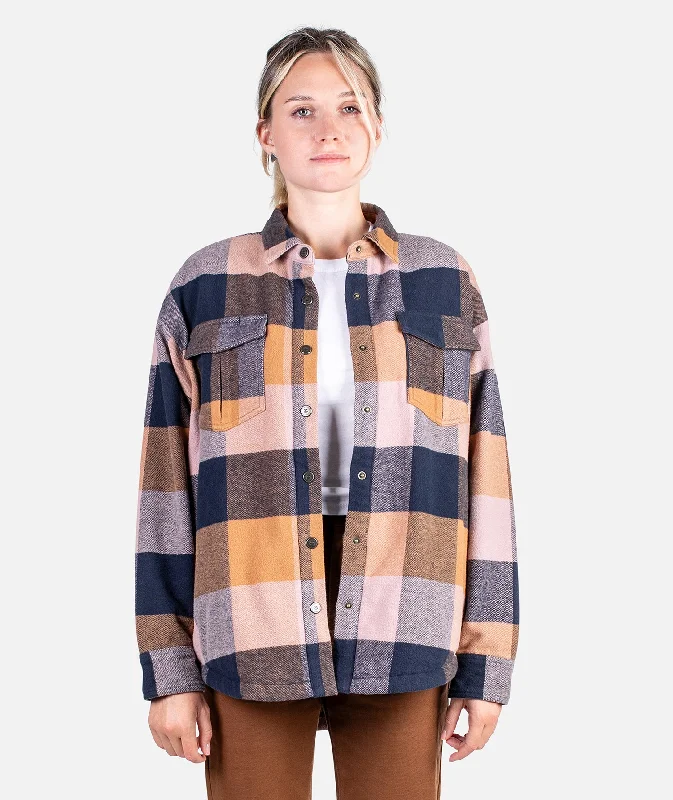 Women's Everyday Attire Nivean Flannel Jacket - Navy